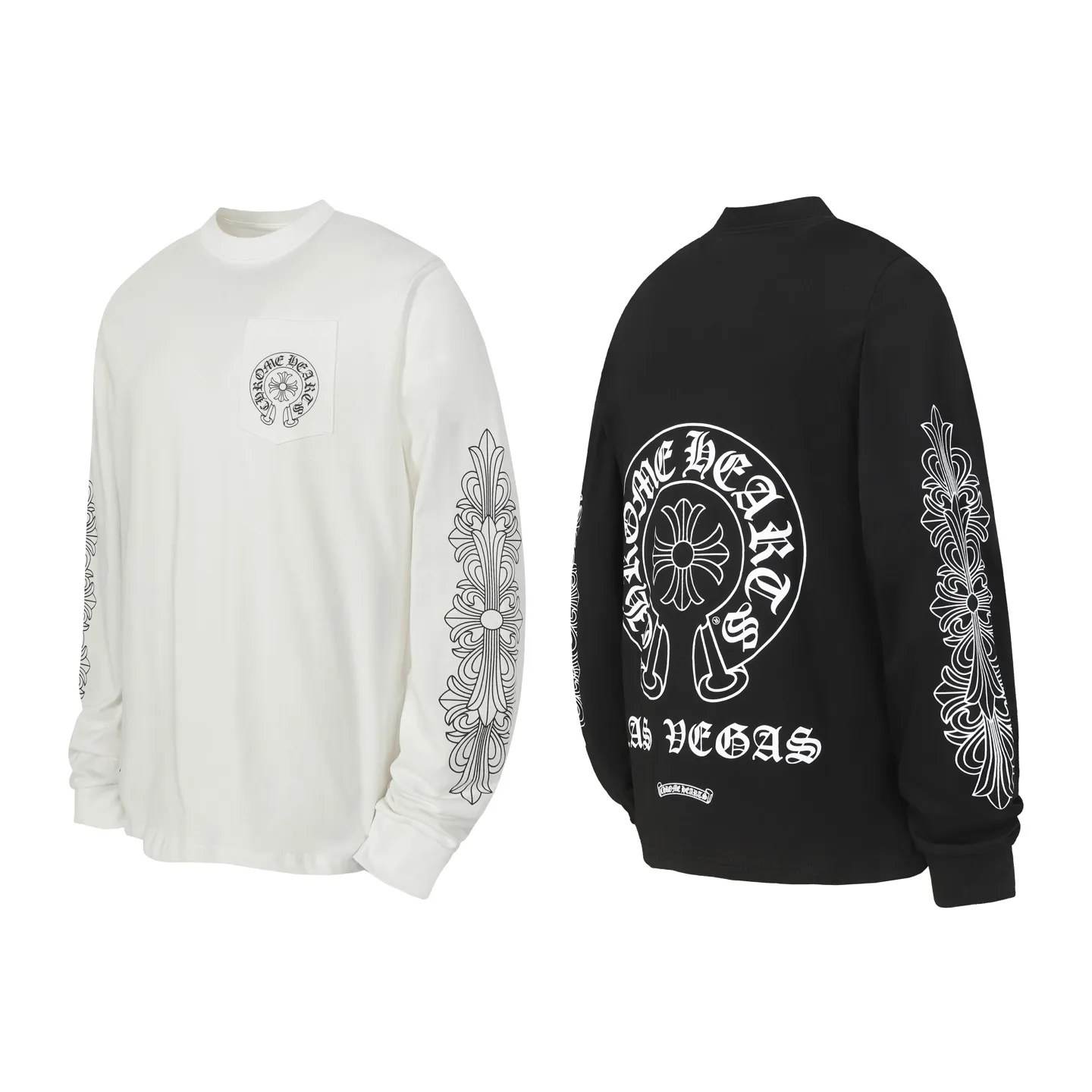 P150 2125 style -Chrome Hearts/Chrome Hearts Hong Kong limited Sanskrit letter printed long-sleeved T-shirt -High weight, high density and high quality. The wool is soft, delicate and skin-friendly. It feels soft and silky. It has excellent warmth and skin-friendly properties.